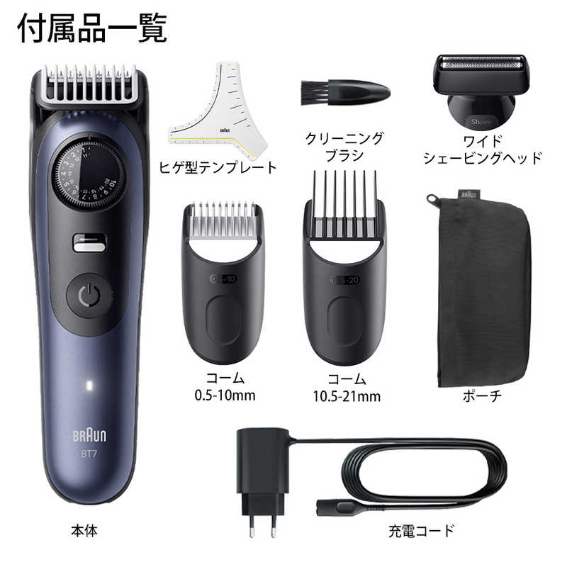 ブラウンBT7520付属品