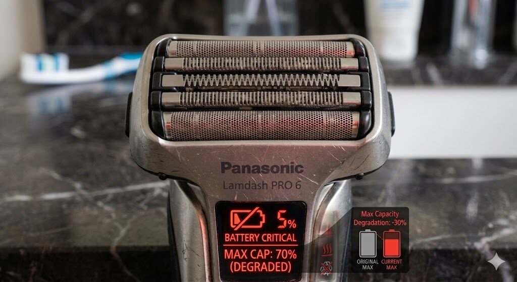 ラムダッシュPRO6中古品のバッテリーの劣化