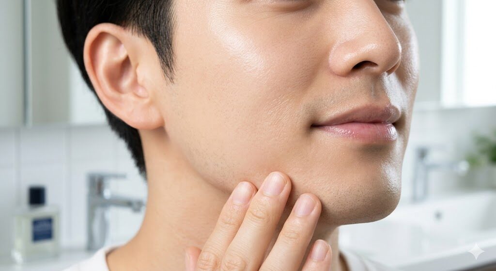 ES-L690Uでシェービングした後の肌がツルツルな様子