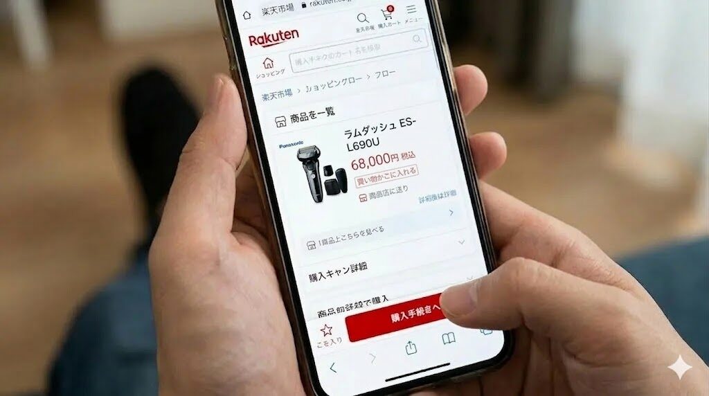 ES-L690Uを楽天で買う様子