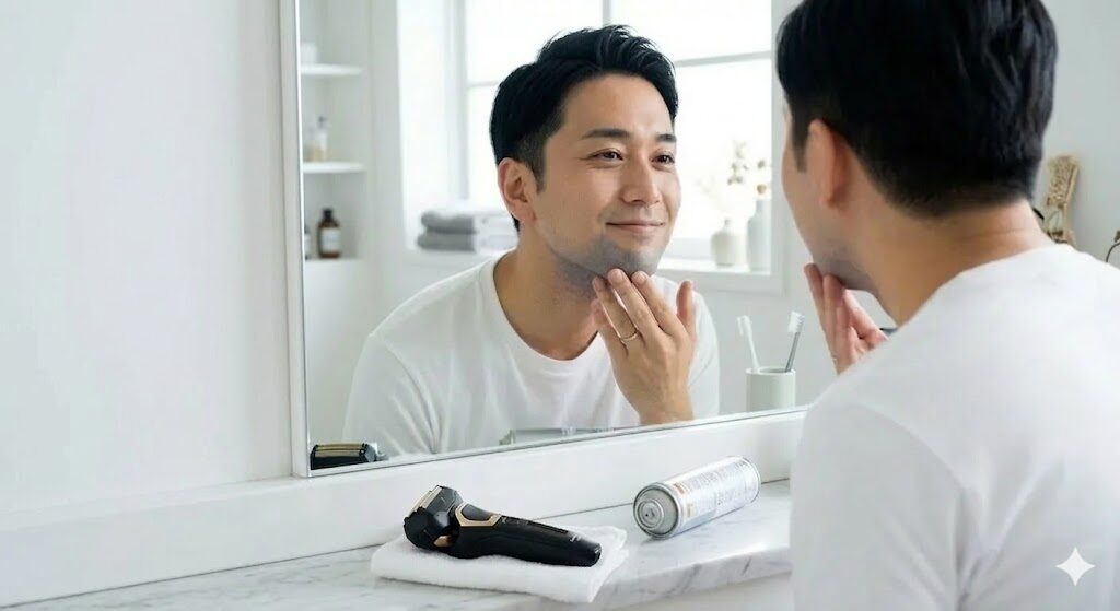 青ヒゲや夕方ヒゲが気になる様子