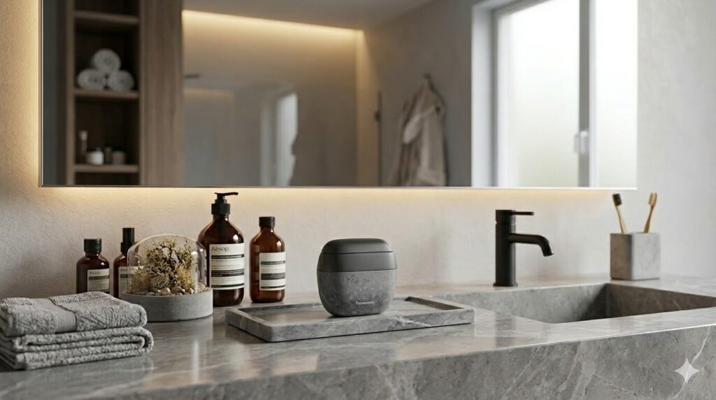 ES-PV70が洗面台のインテリアとしてなじむ様子