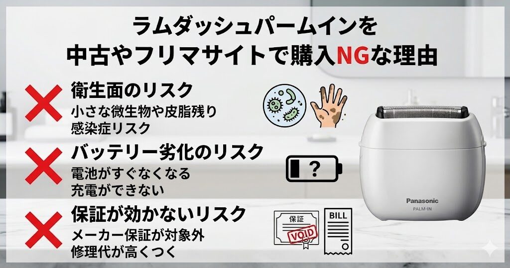 ラムダッシュパームインを中古やフリマサイトで購入するのがNGな理由