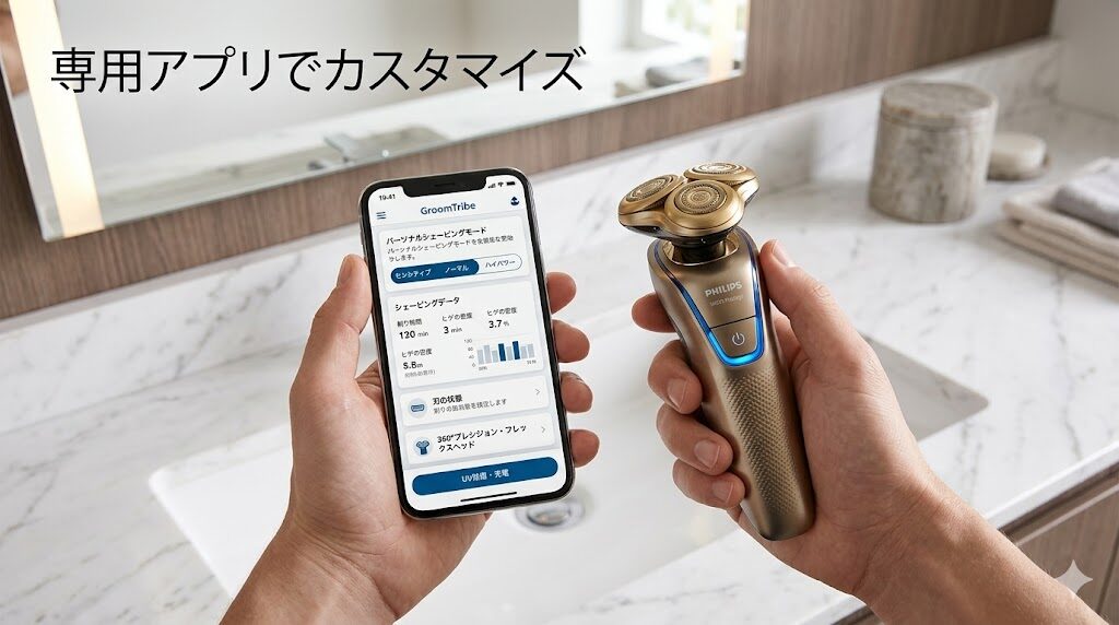 フィリップスi9000専用アプリでシェービングをカスタマイズ
