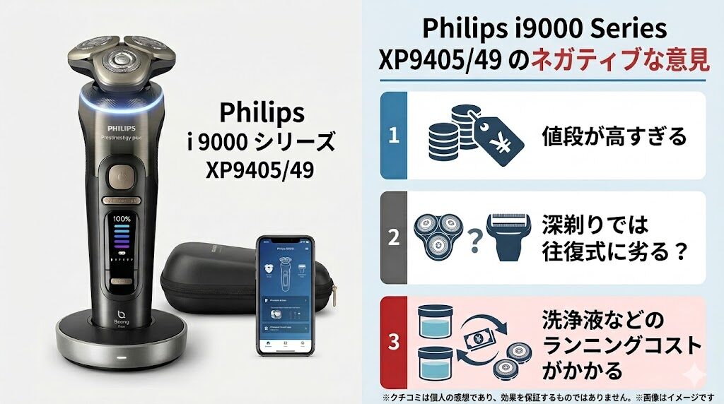 フィリップスi9000シリーズXP9405/49の悪い口コミ