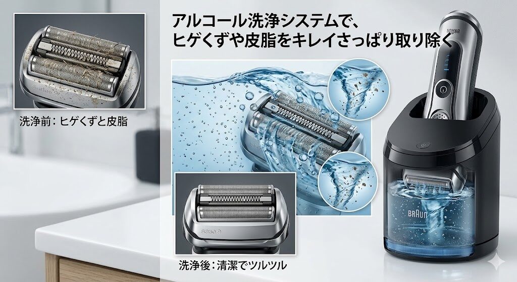 ブラウンシリーズ9Sport+アルコール洗浄システム