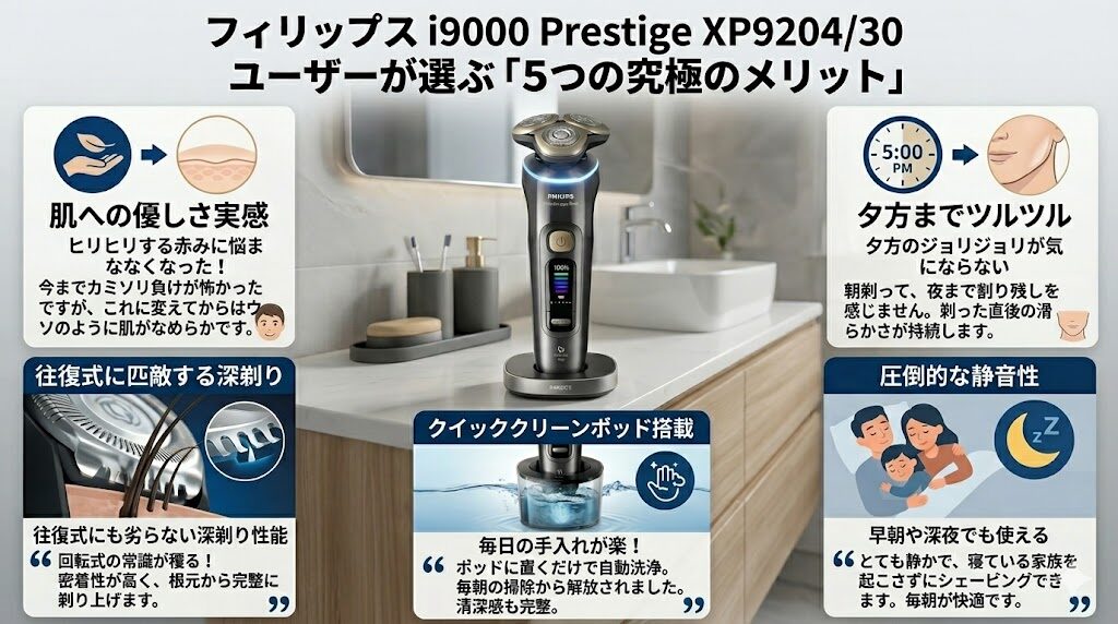 フィリップスi9000プレステージXP9204/30の良い口コミ評判