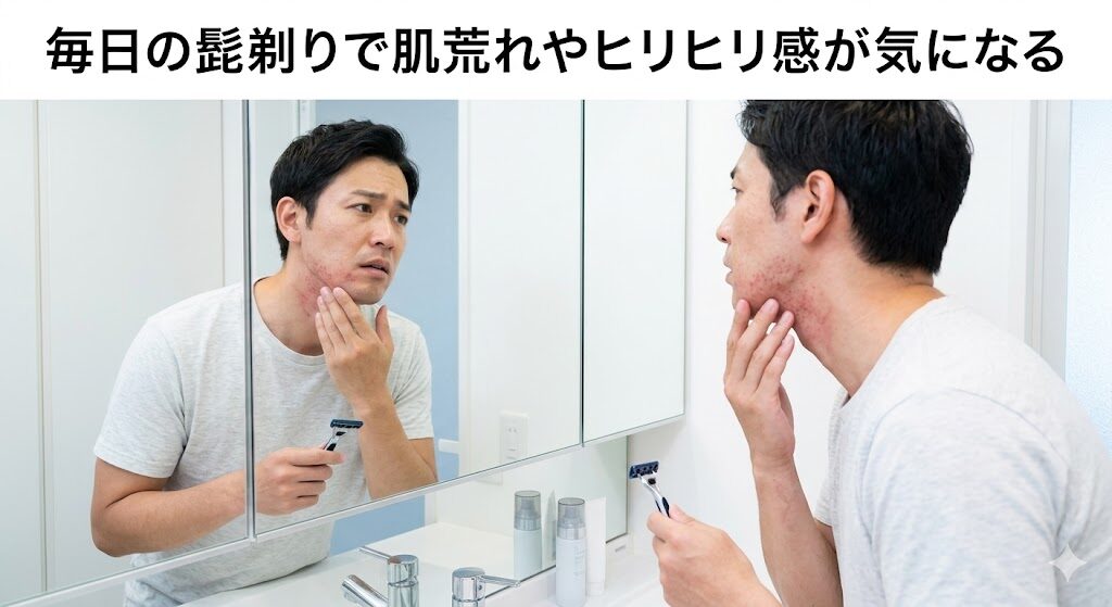 毎日のヒゲ剃りで肌荒れやヒリヒリが気になる