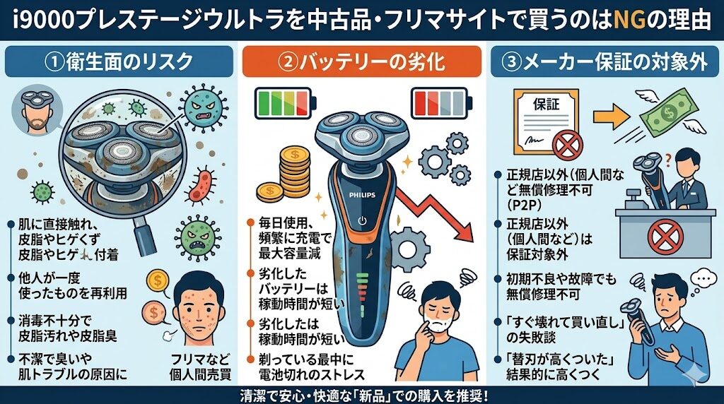 i9000プレステージウルトラを中古品やフリマサイトで買うのはNG