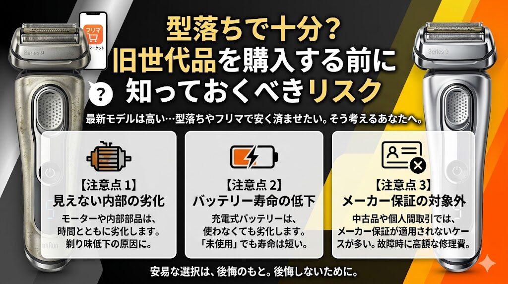ブラウンシリーズ9は型落ちで十分？旧世代を買う前に知るべき3つの注意点