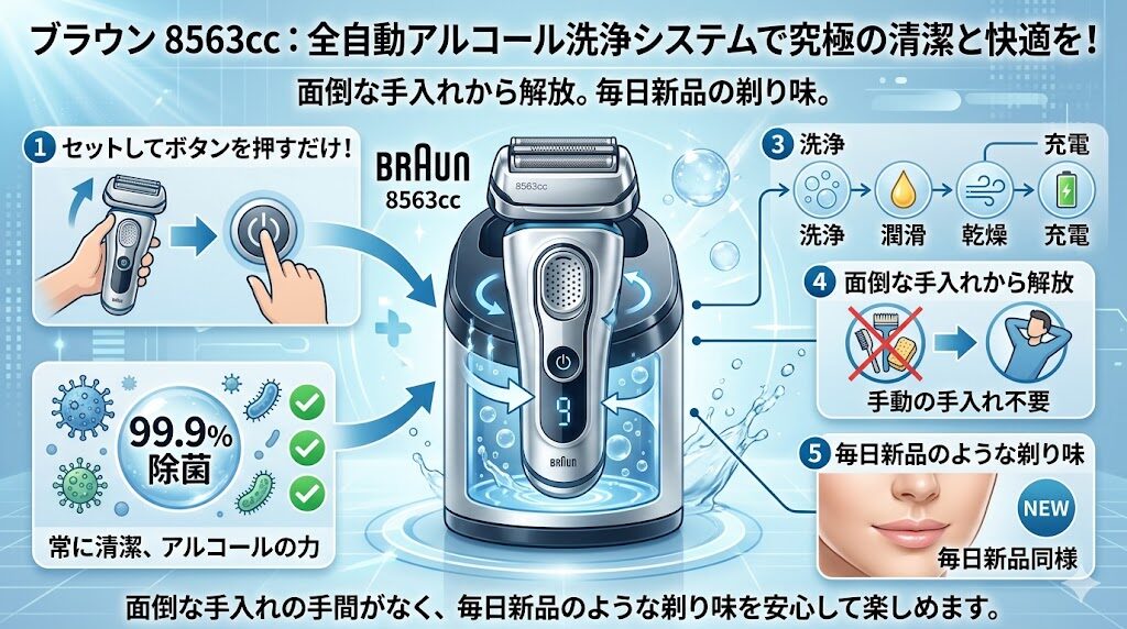 毎日清潔な状態で髭を剃りたい人（自動洗浄器重視派）