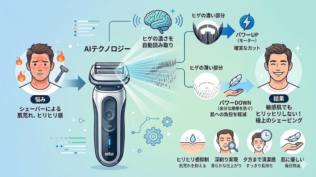 シリーズ7は敏感肌でもヒリヒリしない！人工知能テクノロジー