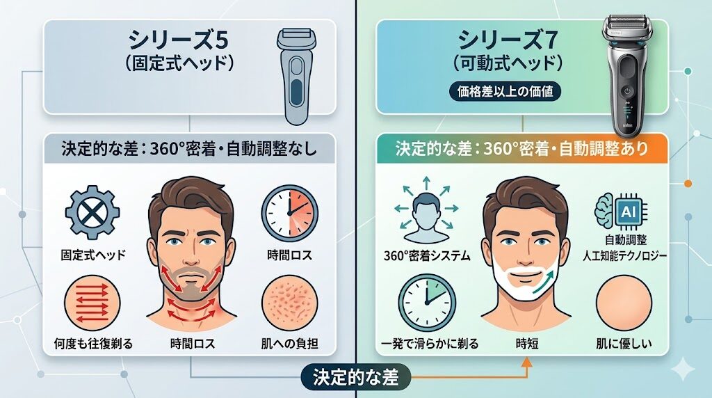 ブラウンシリーズ5とシリーズ7の違い