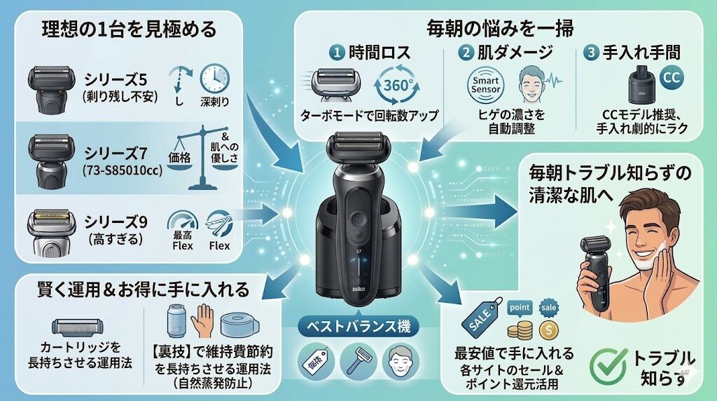 ブラウンシリーズ7 73-S85010ccで毎朝の清潔感を手に入れる