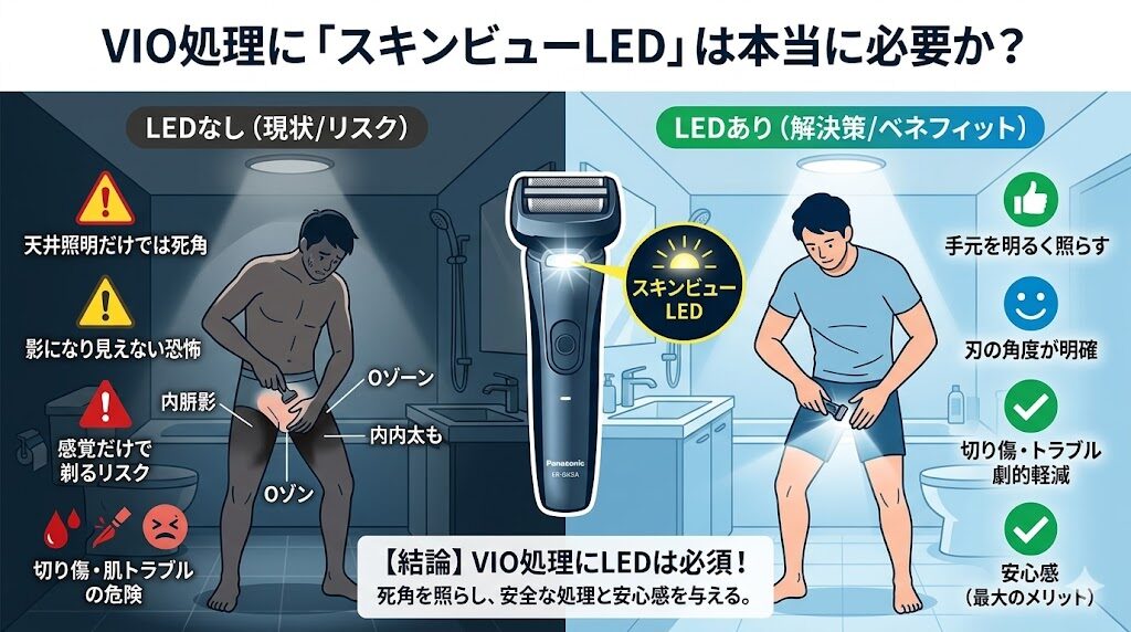 VIO処理のER-GK9AのスキンビューLEDは必要か?