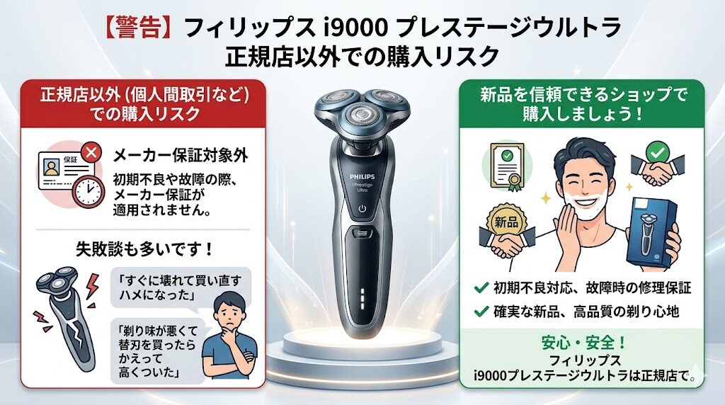 中古品i9000プレステージウルトラは正規店以外で購入するのはNG