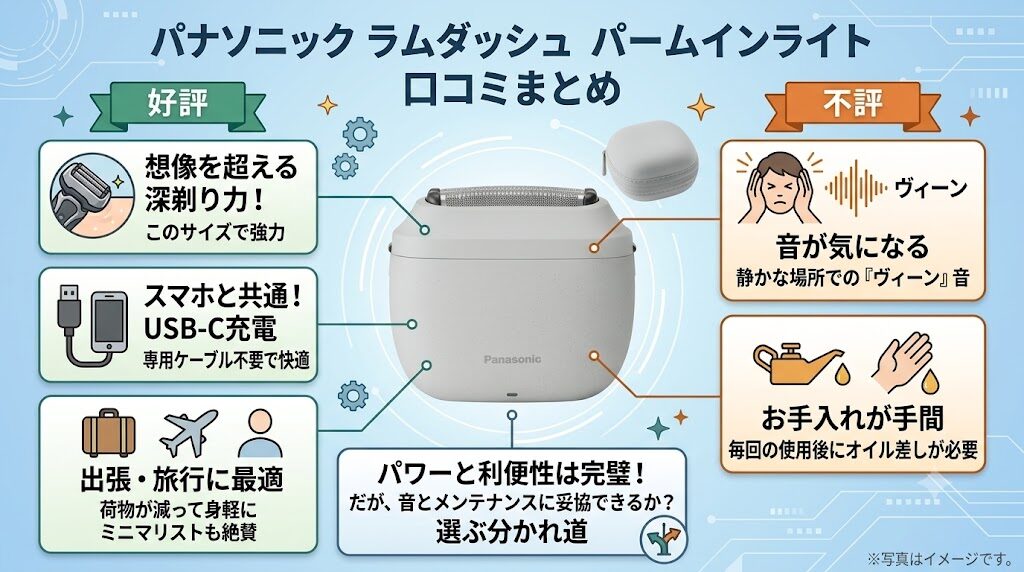 ラムダッシュパームインライトES-P330Uの良い口コミ・悪い口コミ
