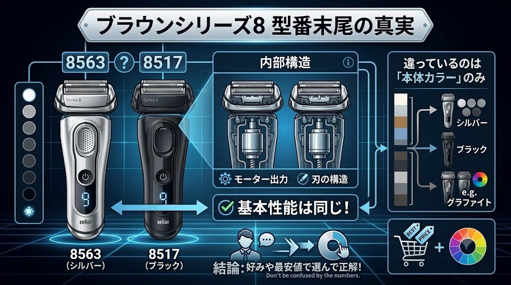 ブラウンシリーズ8 型番末尾の意味