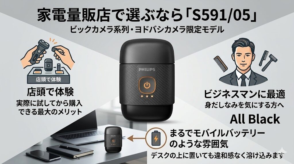 家電量販店で選ぶならS591/05