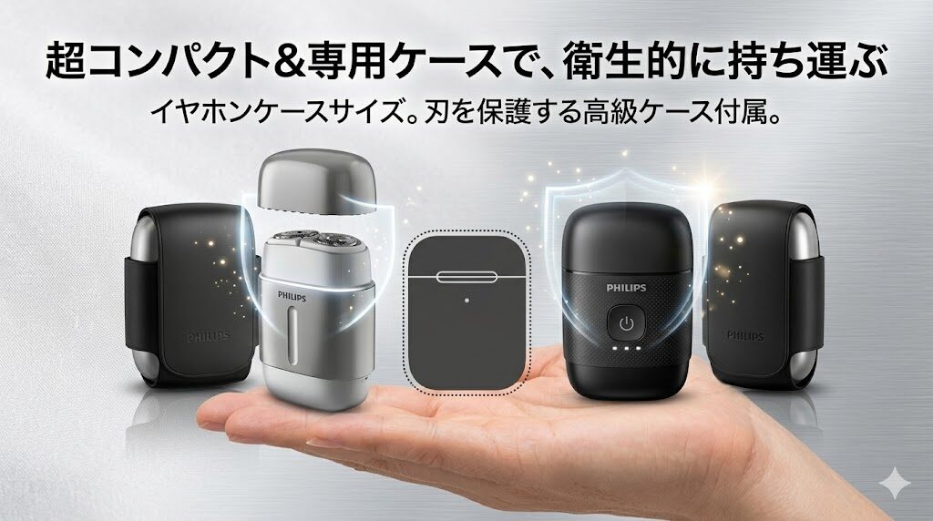 フィリップス500、700シリーズとも専用ケースで持ち運び自由自在