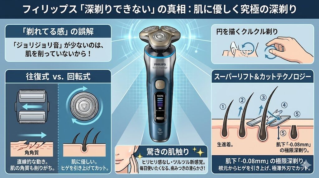 フィリップスは深剃りできない？
