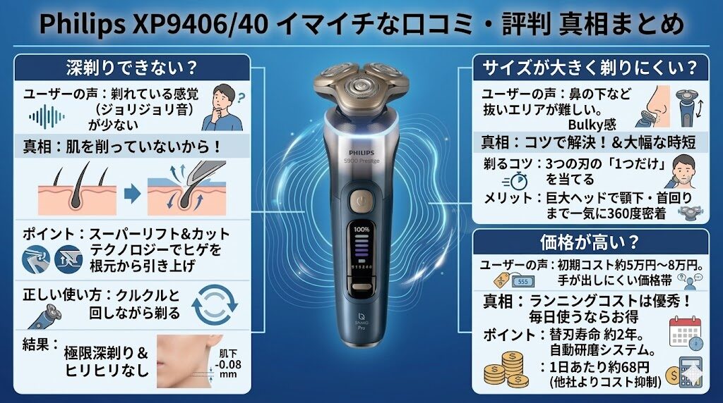 フィリップスXP9406/40のイマイチな口コミ・評判