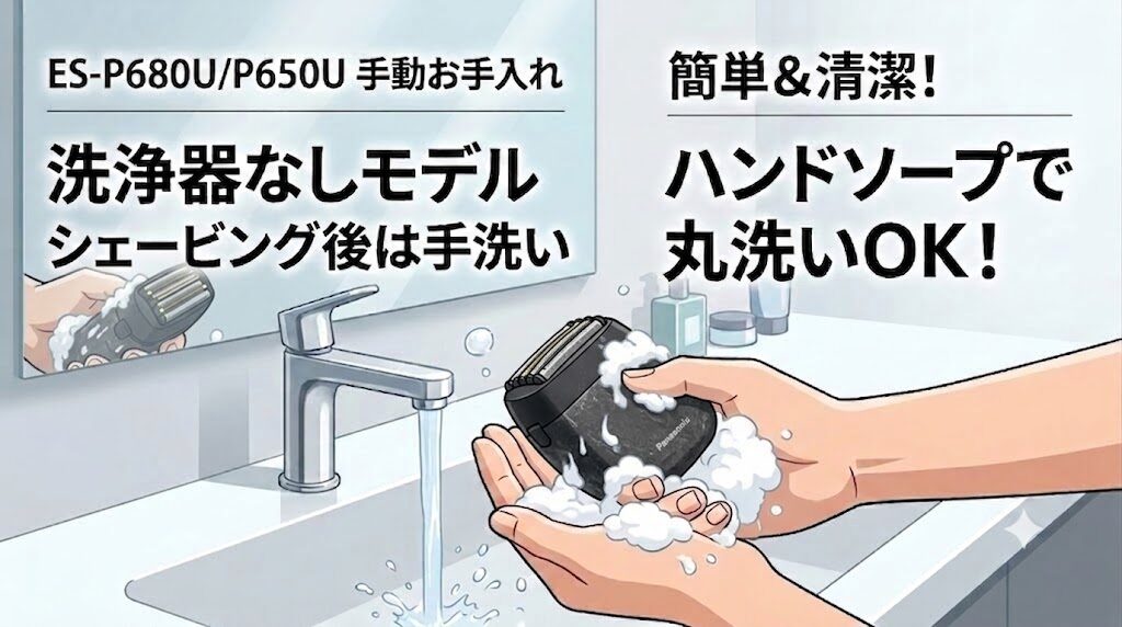 ES-P680U/P650Uは手動で手入れが必要