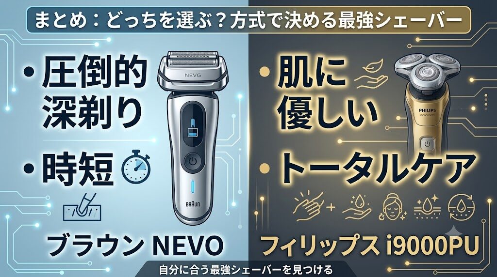ブラウンNEVOとi9000プレステージウルトラどっちを選ぶ？