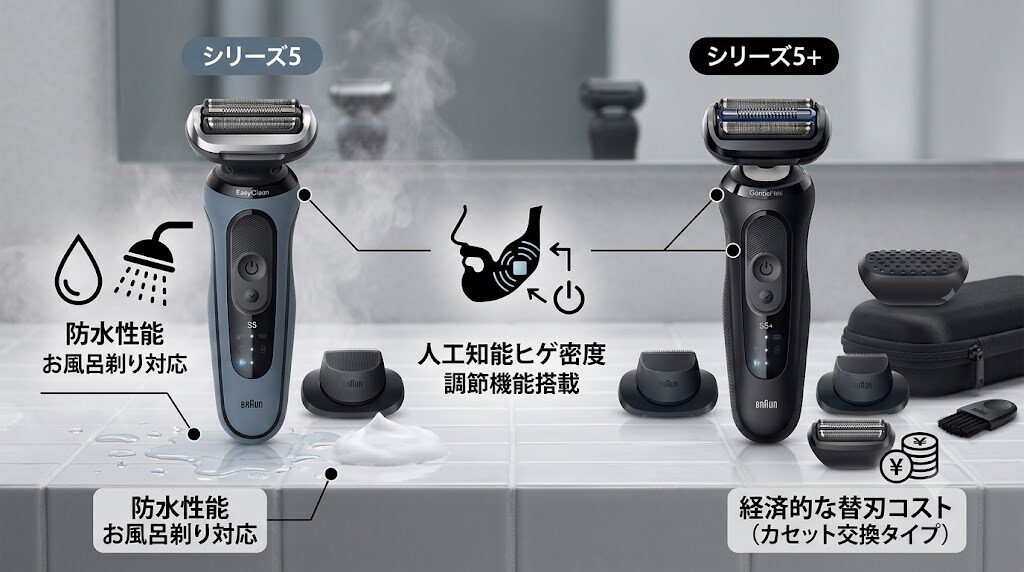 ブラウンシリーズ5とシリーズ5+の共通機能は3つ