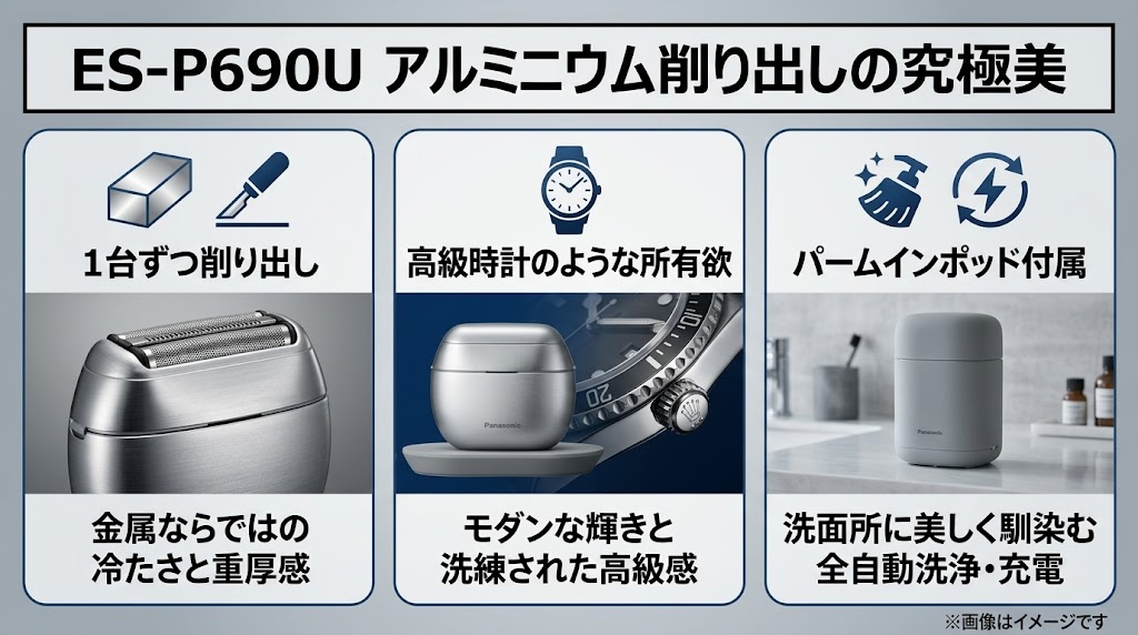 ES-P690Uのアルミ削り出しボディ