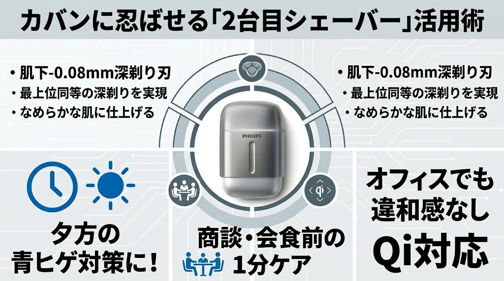 フィリップス800・700シリーズの2台目シェーバーとして活用術