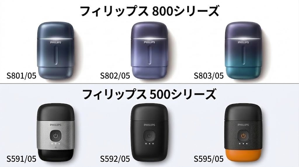 フィリップス800シリーズと500シリーズのカラーバリエーションと販売店