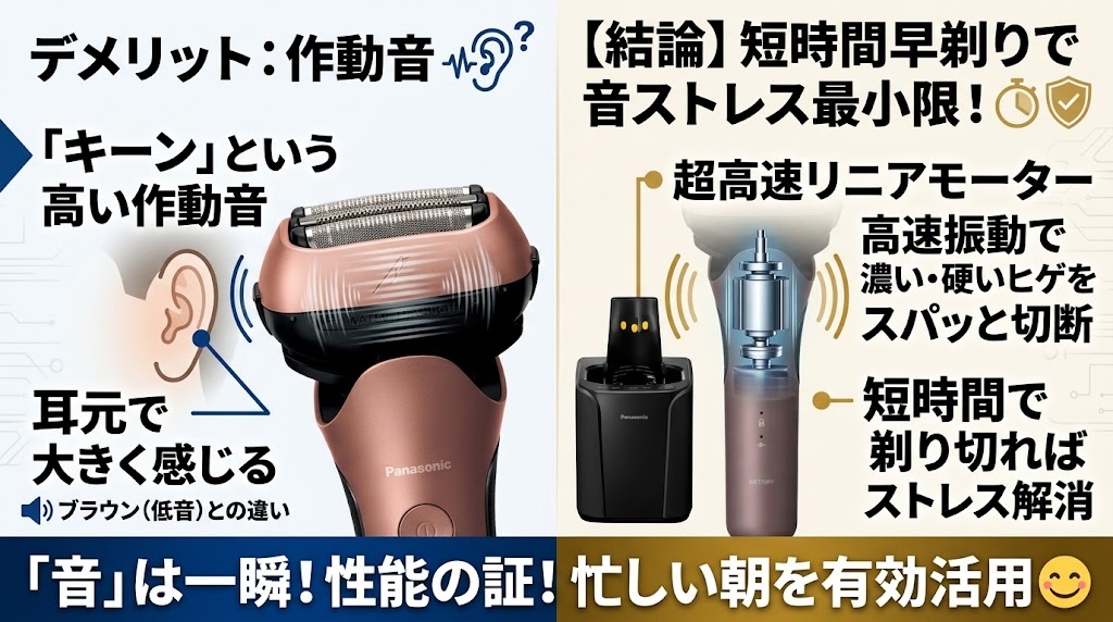 ラムダッシュ3枚刃（ES-L382W）のデメリット