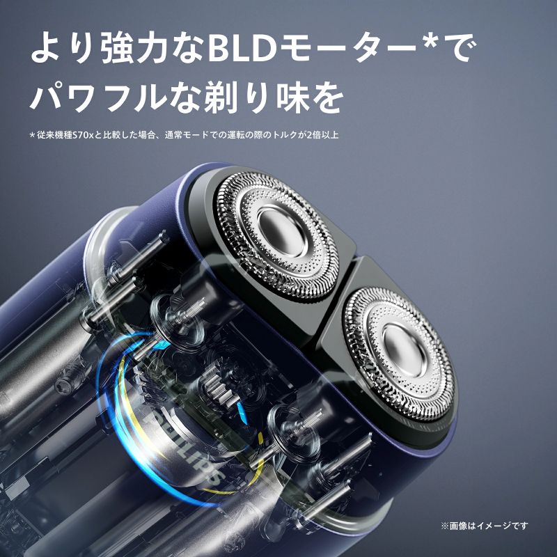 フィリップス800シリーズに搭載されたブラシレスDCモーター