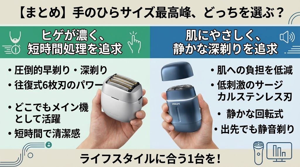パームインPRO6枚刃とフィリップス800のどっちを買うべき？